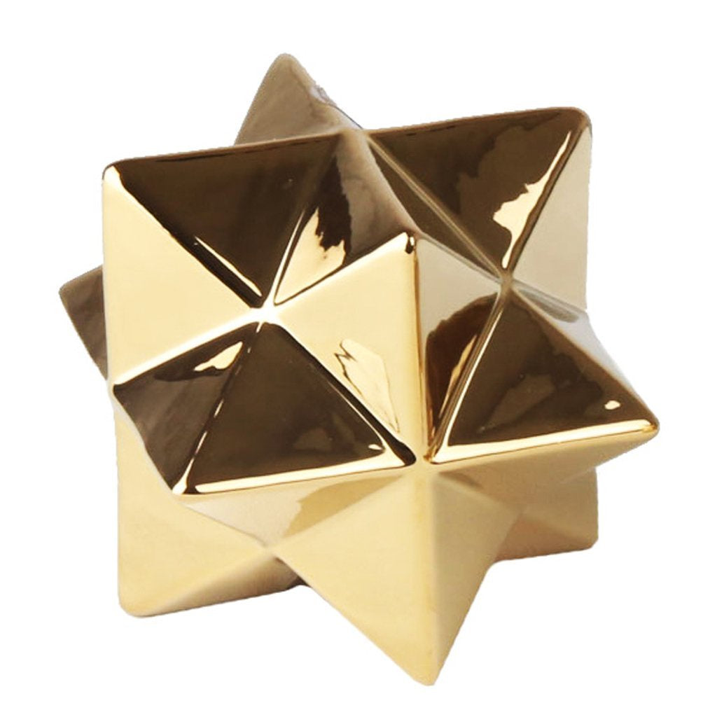 Gold Ceramic Polyhedron Orb - Large FL-D393