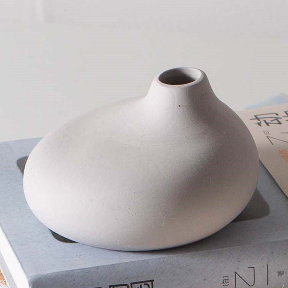 Pale Grey Ceramic Bud Vase YBH2016-GRY