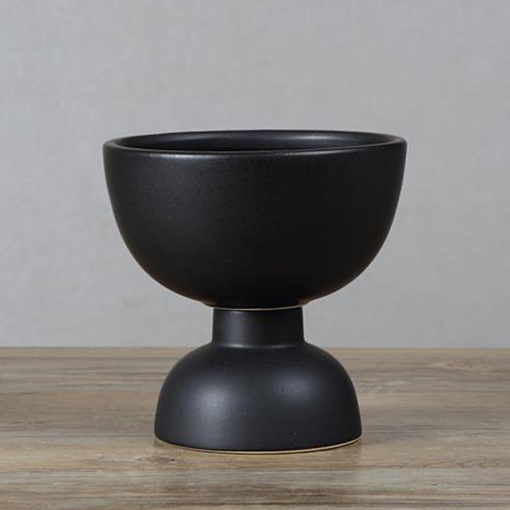 Black Pedestal Bowl LT642-S
