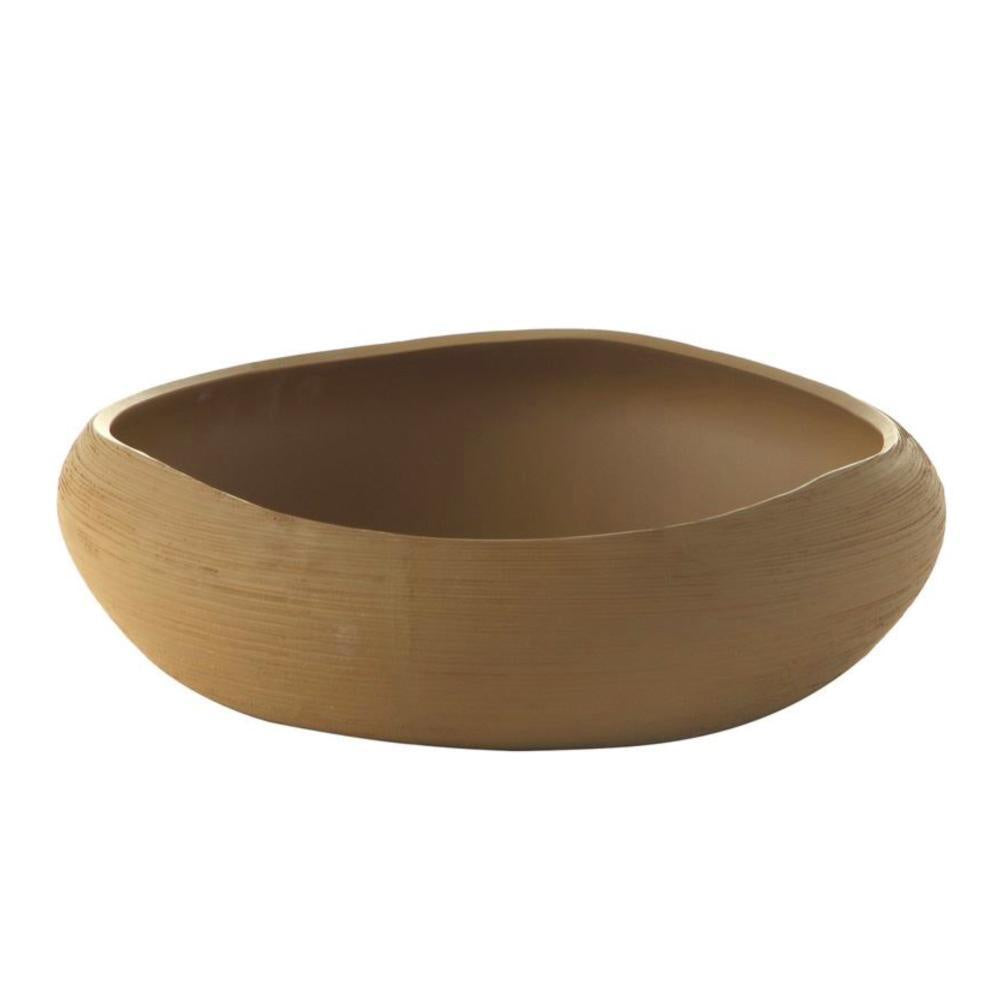 Ochre Ceramic Hand Scribed Bowl RYLX0202Y2