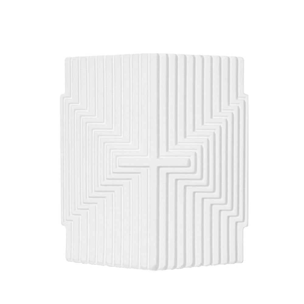 White Geometric Ceramic Vase FA-D2120A