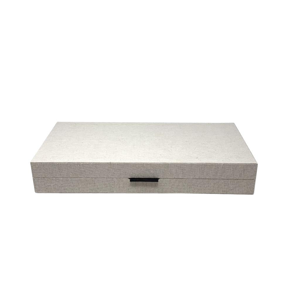 Beige Fabric Covered Box - Medium DX190617M