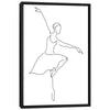 Black & White Minimalistic Figurative DancerIL109 جدار الفن