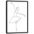 Black & White Minimalistic Figurative Dancer IL109 - On Sale