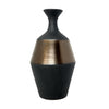 Black Ceramic Vase with Bronze Metal GlazingWS-301-B-3 مزهرية