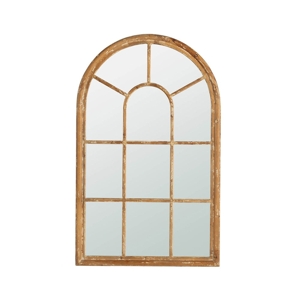 Distressed Wooden Wall Mirror 33248