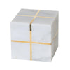 White Marble Décor with Gold Inlay - Large FB-T1928A