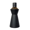Black Ceramic Vase with Bronze Metal GlazingWS-301-B-1 مزهرية