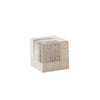Glass & Stone Cube - White FB-T2112B