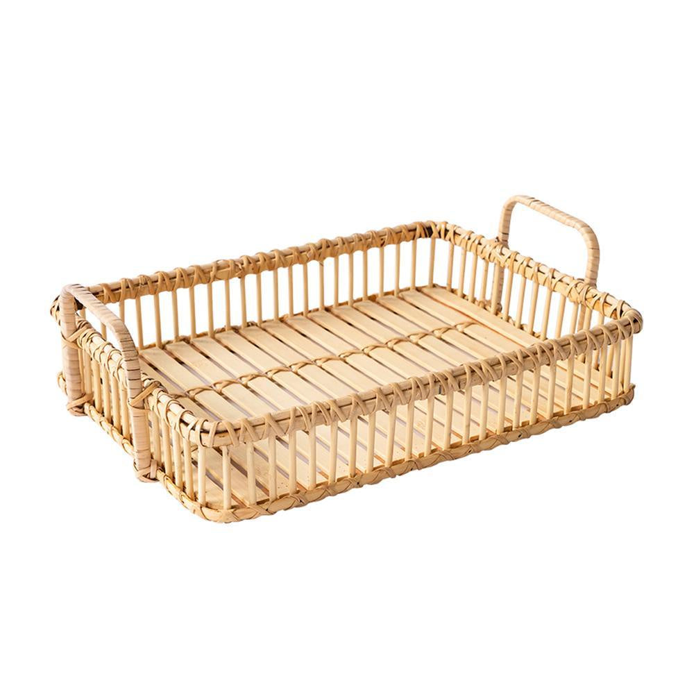 Small Wood & Bamboo Rectangular Tray 200103BL-SNAT