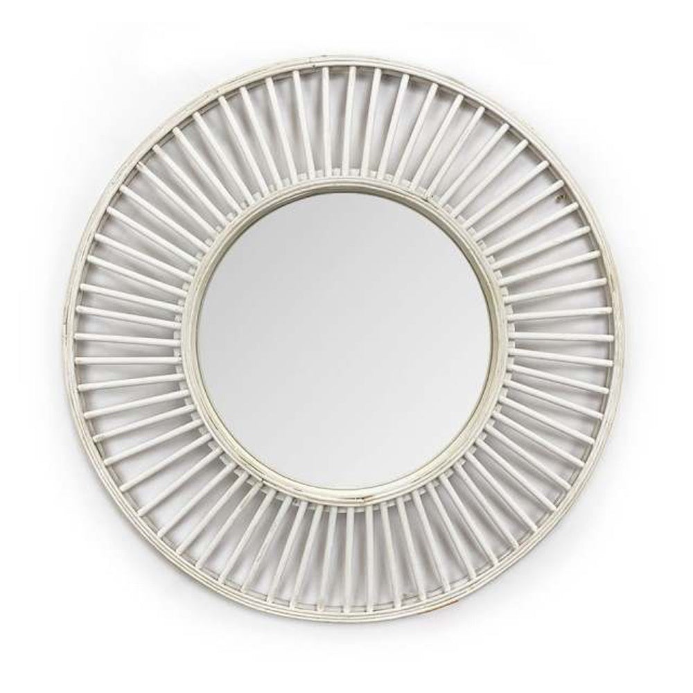 White Metal Mirror 35001