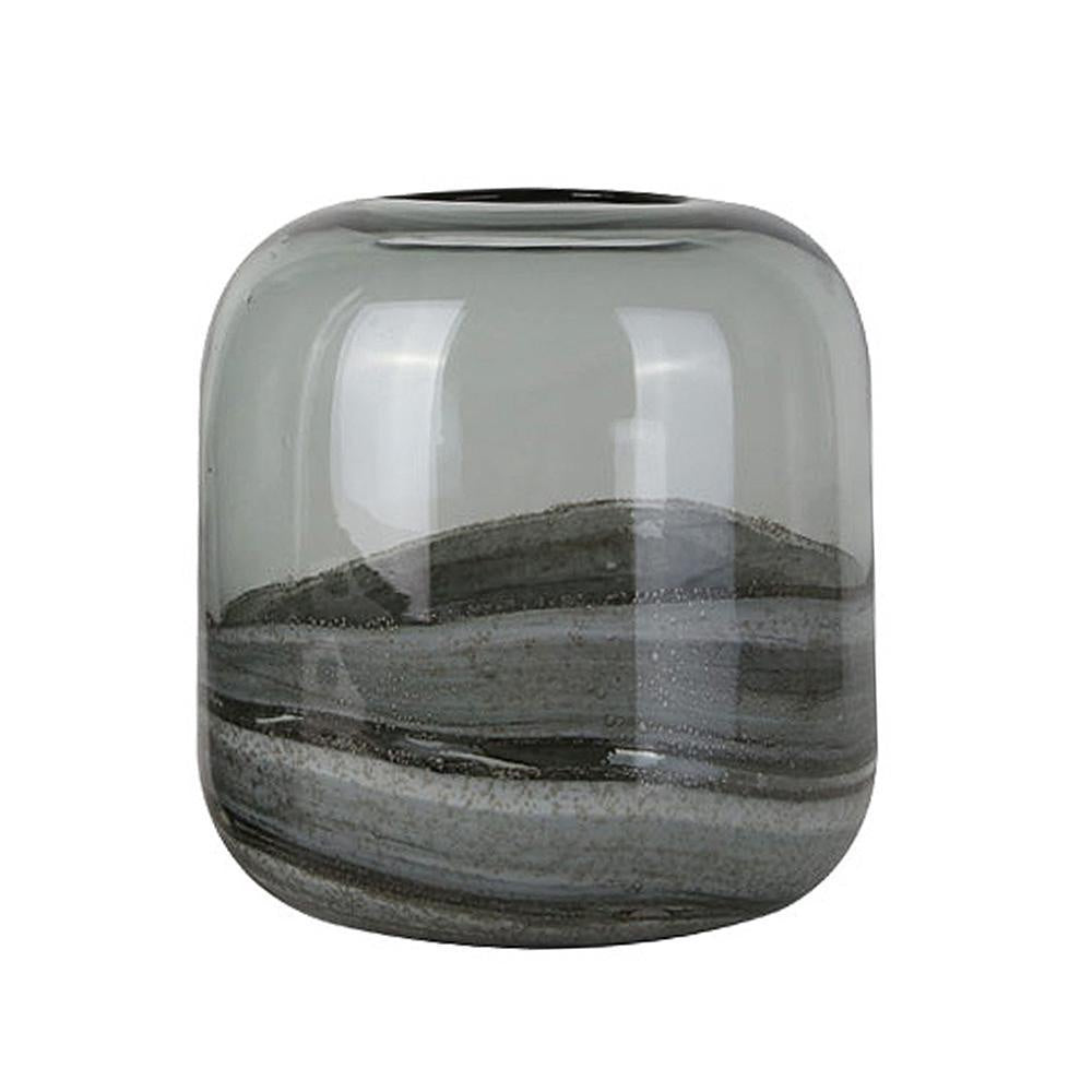 Smoked Glass Cylindrical Vase - Wide FB-ZS1906B