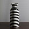Black & White Striped Ceramic Vase K16069