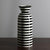 Black & White Striped Ceramic Vase K16069