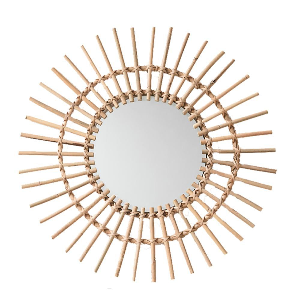 Sunburst Rattan Mirror 180105DC