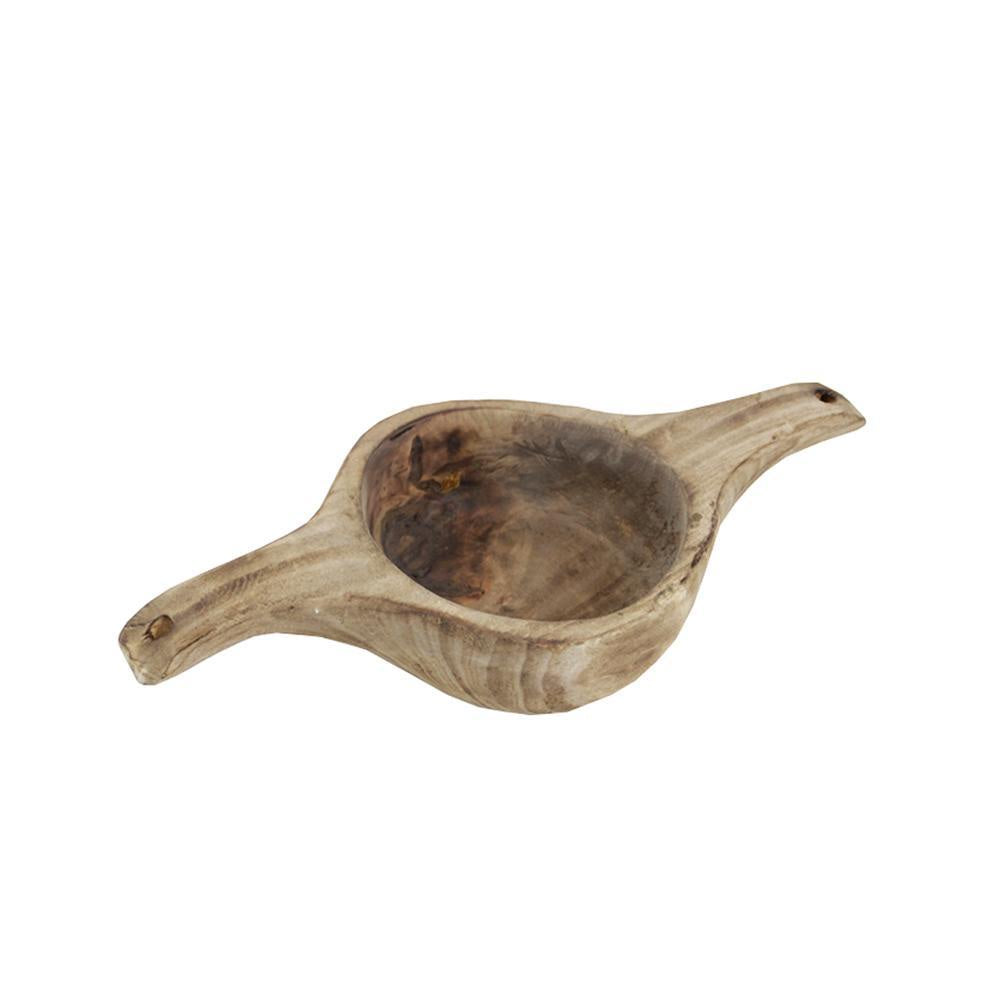 Round Wooden Bowl with Handles - Medium CF18538B