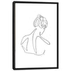 Black & White Minimalistic Figure DrawingIL032 جدار الفن