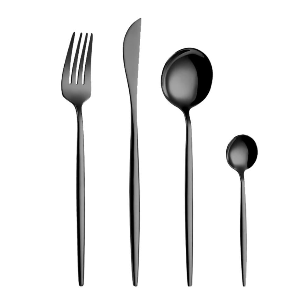Melody 4-Piece Flatware Set - Black TD-4226-B