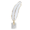 White Feather with Gold Detail and Crystal Base - Large FA-SZ1801A
