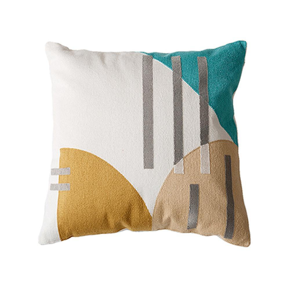 Abstract Geometric Embroidered Cushion MND202