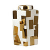 White & Gold Ceramic Jar - A FA-D2024A