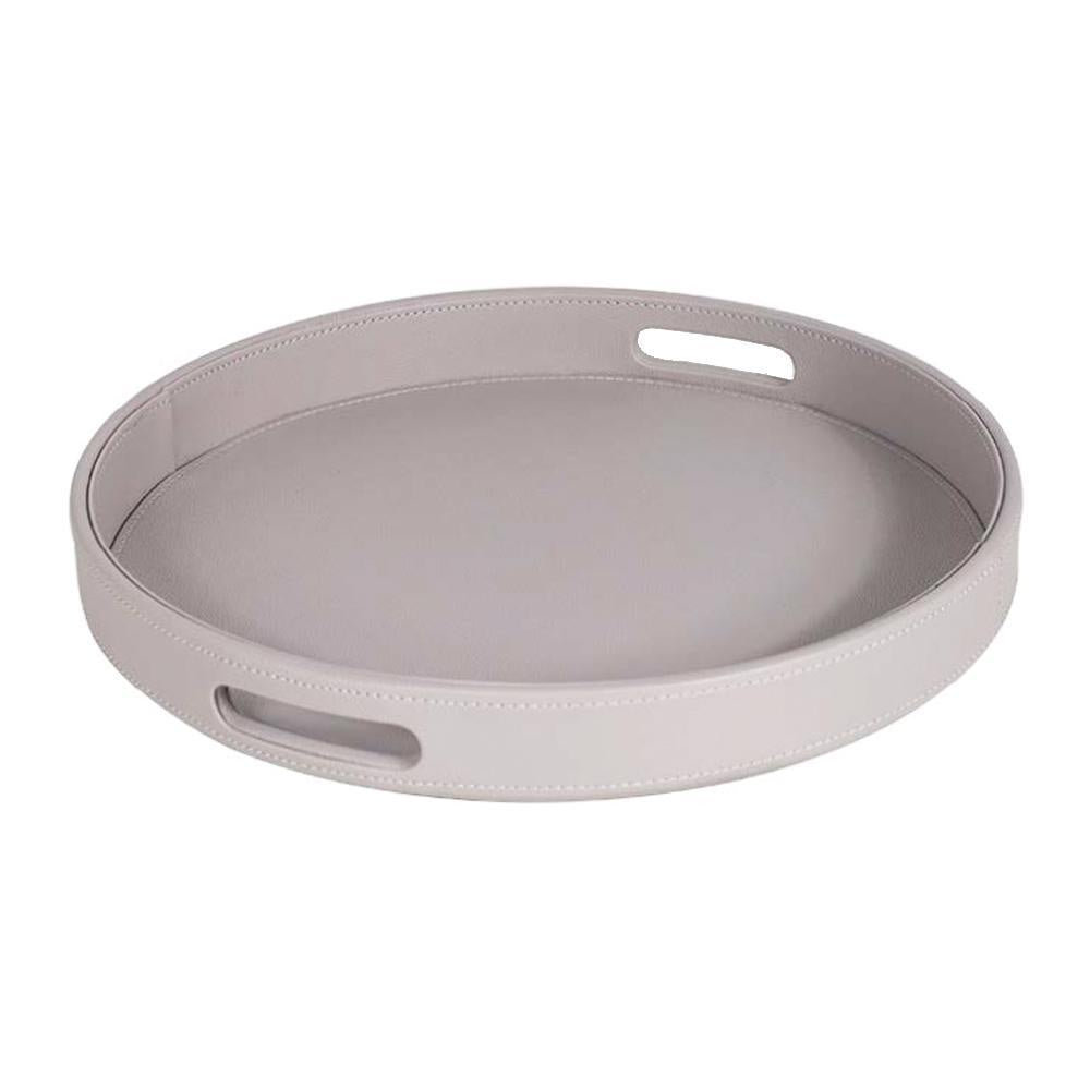 Faux Leather Round Tray TPPG3275G