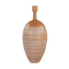 Ochre & White Striped Ceramic Vase 606327