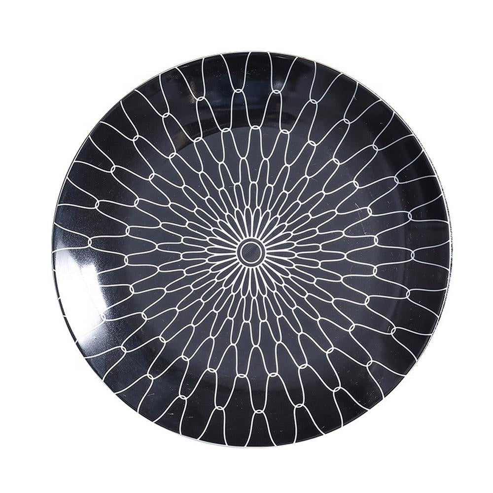 Natalya Dinner Plate - Black MO-1136-B