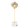 Gold Cube Decoration with Crystal Base - Large FC-W1919A