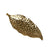 Gold Ceramic Leaf Plate - Medium FL-D397