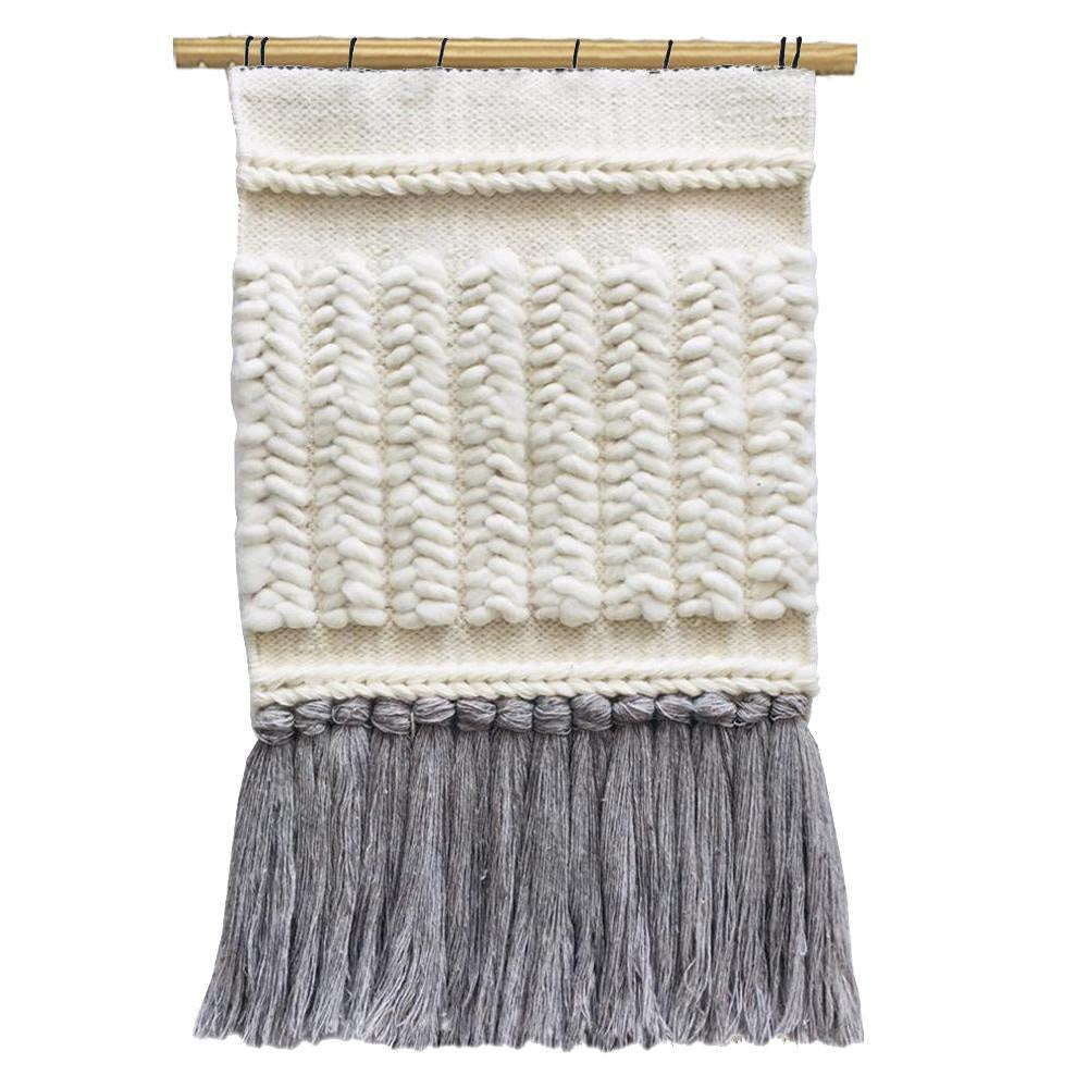 Ivory Woven Wall HangingISR033 جدار الفن
