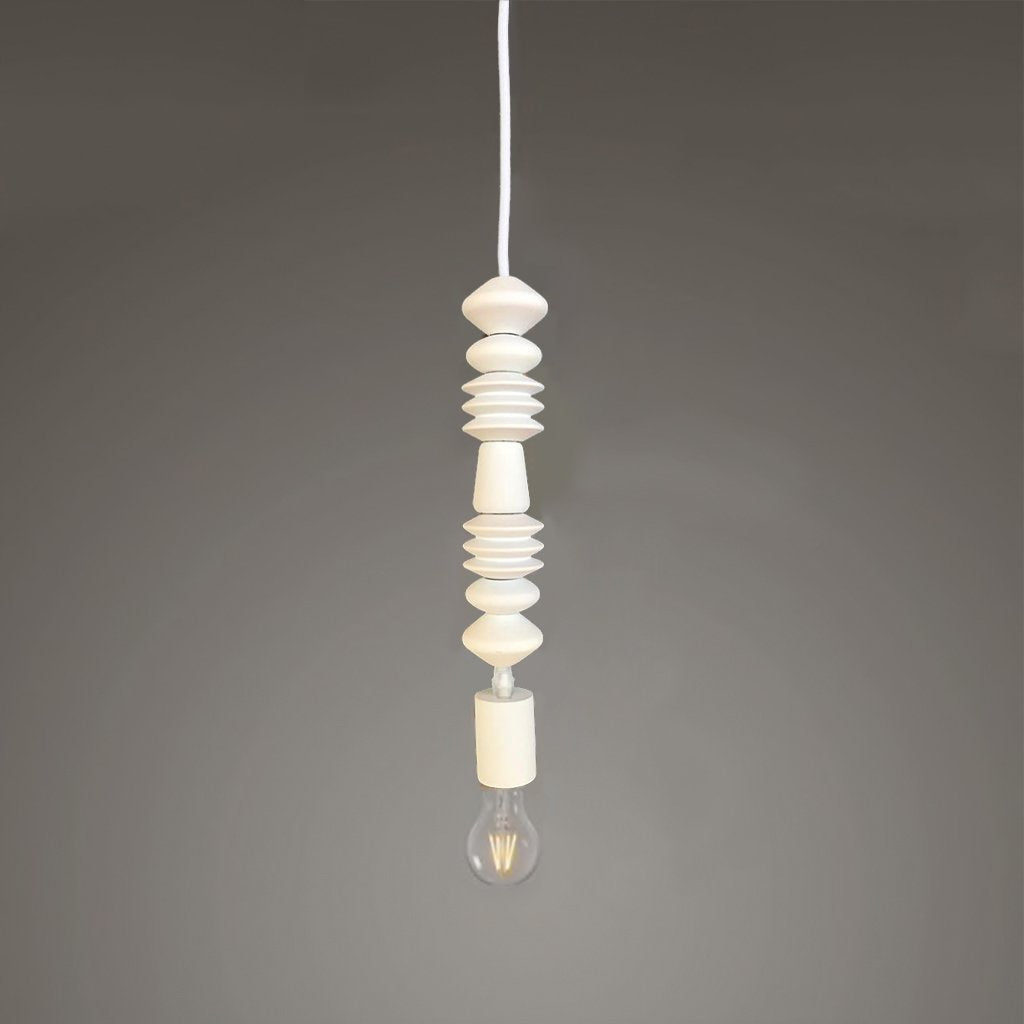 Klas Pendant White with White Cord LD-013-W