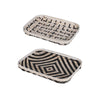 Set of 2 Geometric Black & White  Wash Trays 43795