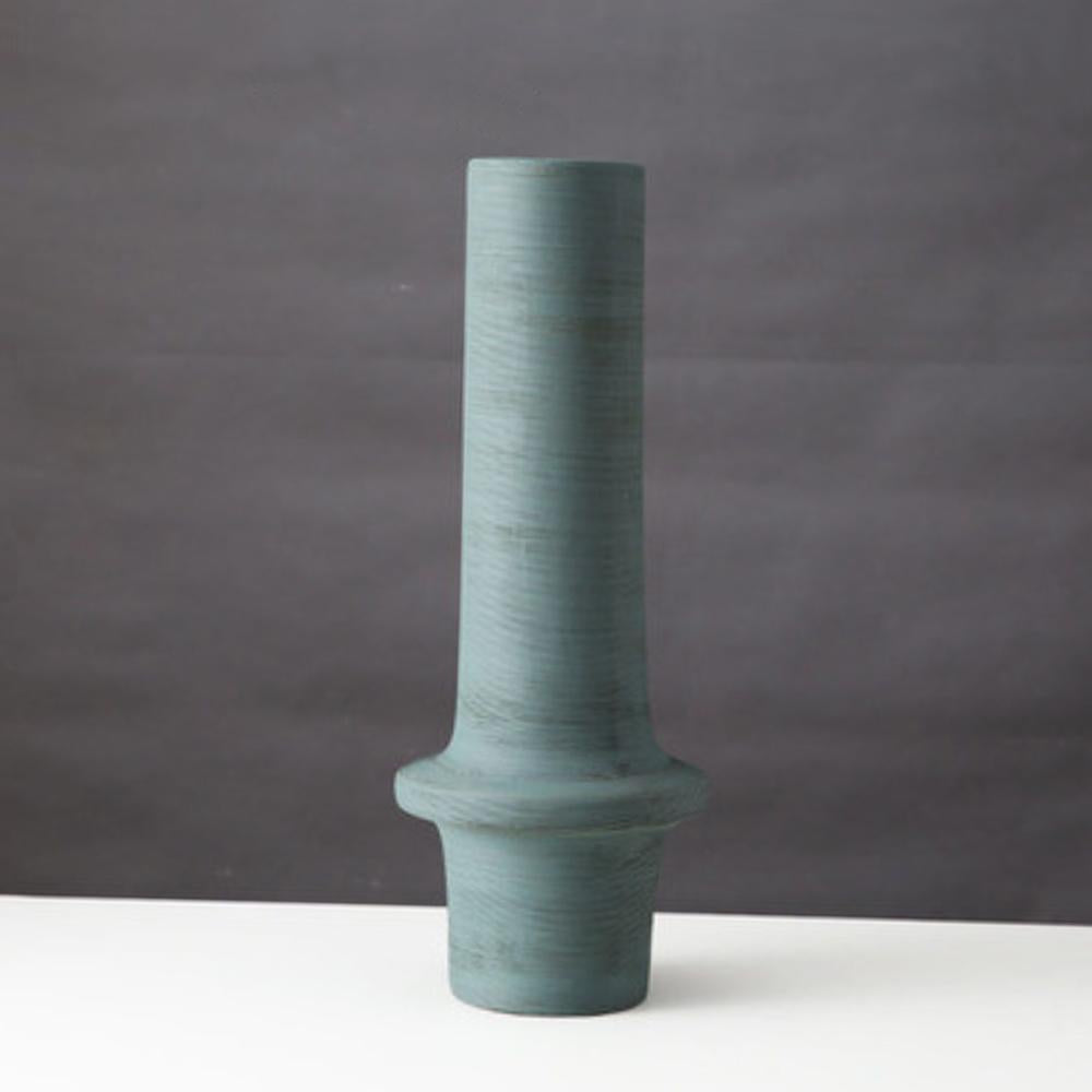 Teal Ceramic Cylindrical Vase ZD-064