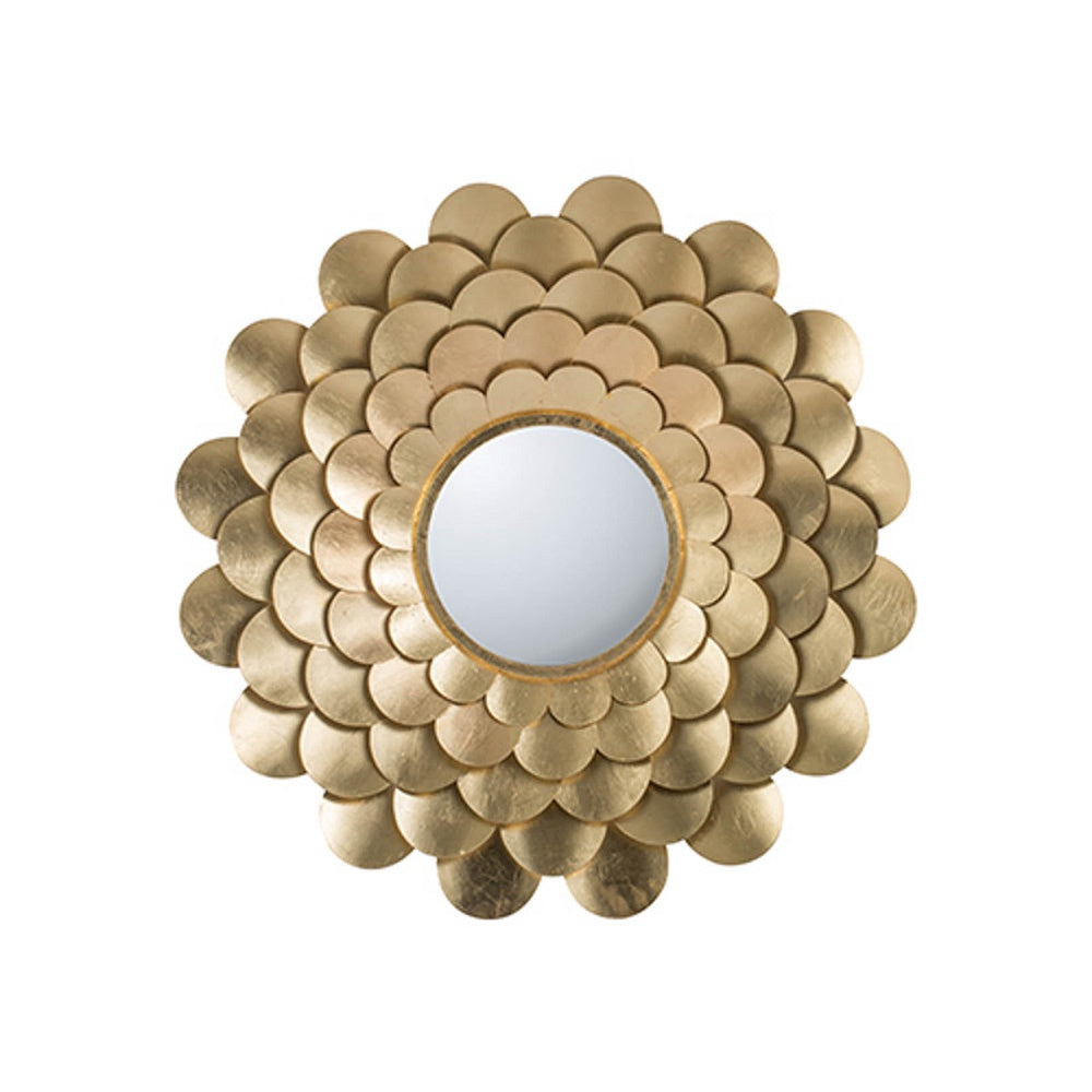 Gold Mirrored Floral Wall Decor 44403-DS