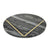 Grey Marble Round Cheeseboard with Brass Inlay 44638