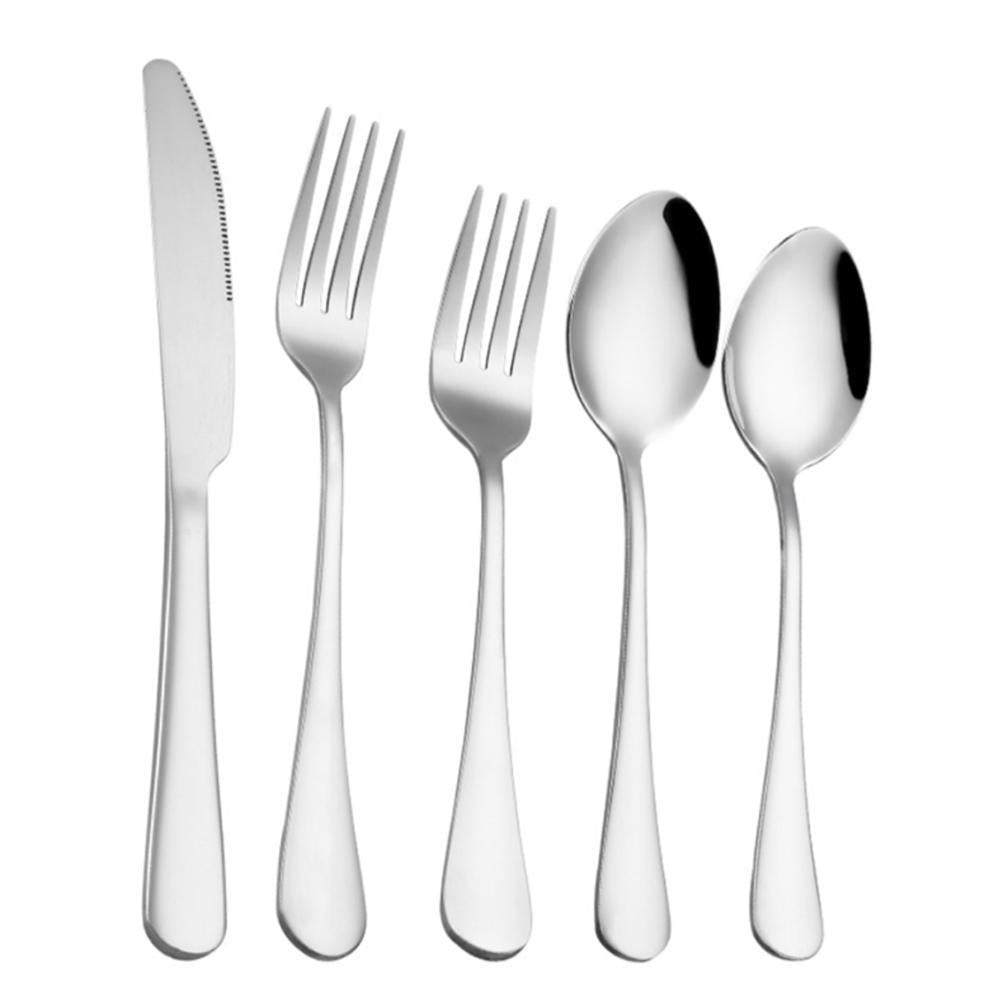 Crosley 5-Piece Flatware Set - Silver المطبخ وتناول الطعام