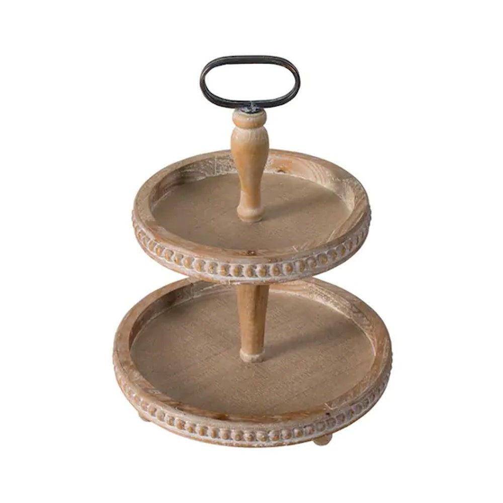 Wooden 2-Tiered Tray 45199