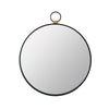 Black & Gold Round Mirror - Large 45259