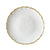 White Glass Charger with Gold Rim 77151-WHIT