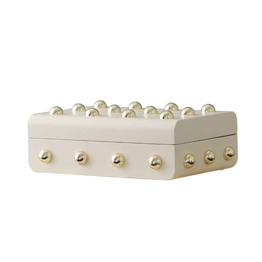 Ivory Decorative Box with Gold Detail - Large S720923