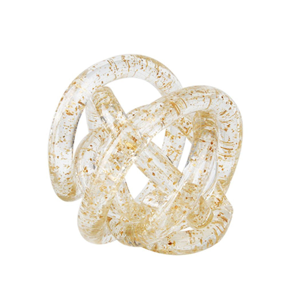 Clear Glass Orb with Gold Detail - Small FL-ZS256A