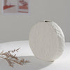 White Textured Ceramic Round Vase LT520-RD-W