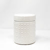 White Ceramic Particle Jar - C FA-D2003C