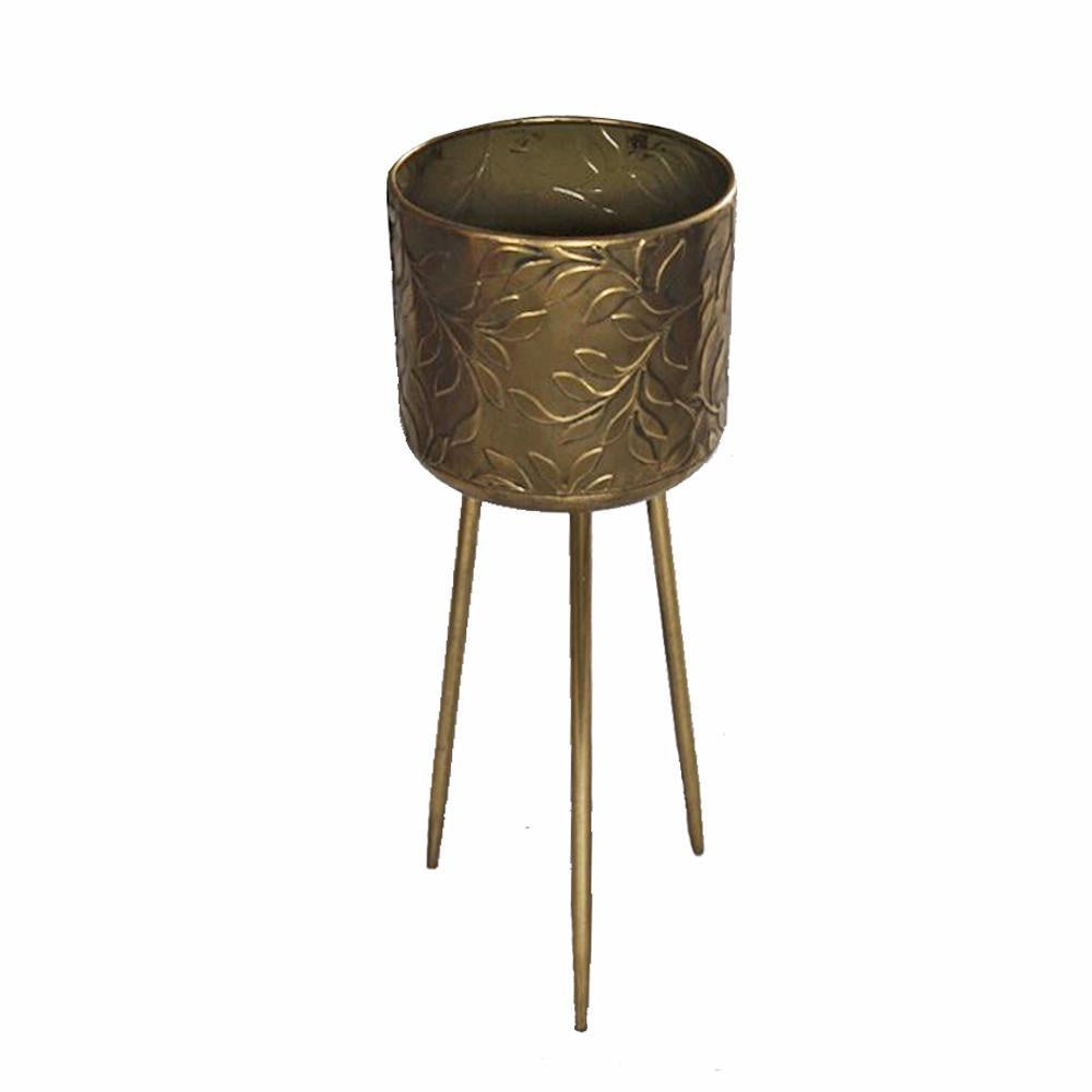 Bronze Metal Planter with Tripod Stand93011 الغراس