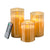 Set of 3 LED Wax Candle with Remote - Amber 470006-AMBE-DS ديكور المنزل
