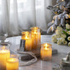 Set of 3 LED Wax Candle with Remote - Amber 470006-AMBE-DS