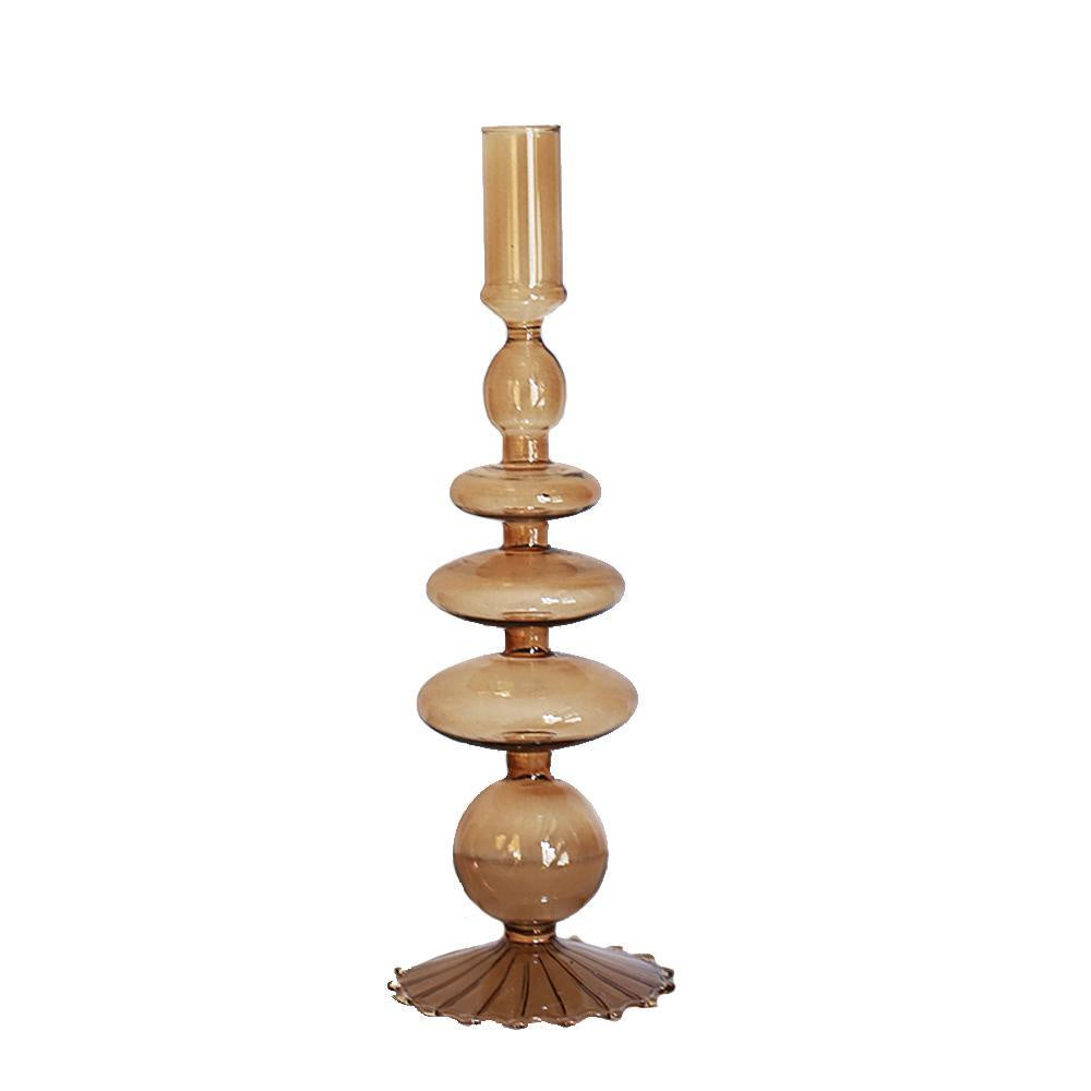Smoked Glass Candleholder - A LT606-A