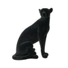 Black Resin Seated Leopard - Large 77604