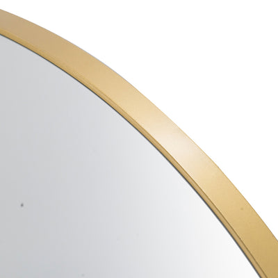 Round Gold Trimmed Wall Mirror 48145